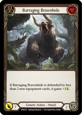 Barraging Brawnhide (Red) [U-WTR176] (Welcome to Rathe Unlimited)  Unlimited Normal-3