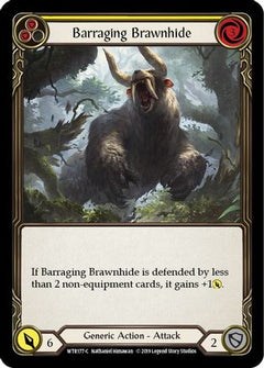 Barraging Brawnhide (Yellow) [U-WTR177] (Welcome to Rathe Unlimited)  Unlimited Rainbow Foil-3
