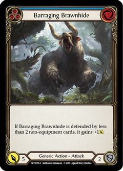Barraging Brawnhide (Blue) [WTR178-C] (Welcome to Rathe)  Alpha Print Rainbow Foil-1