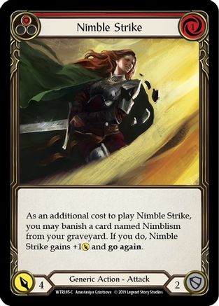 Nimble Strike (Red) [WTR185-C] (Welcome to Rathe)  Alpha Print Rainbow Foil-1