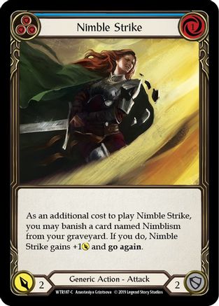 Nimble Strike (Blue) [U-WTR187] (Welcome to Rathe Unlimited)  Unlimited Rainbow Foil-3