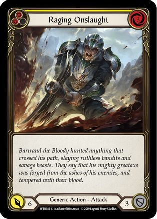 Raging Onslaught (Yellow) [U-WTR189] (Welcome to Rathe Unlimited)  Unlimited Normal-3