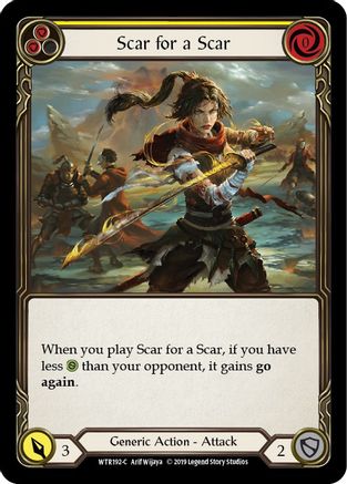 Scar for a Scar (Yellow) [WTR192-C] (Welcome to Rathe)  Alpha Print Rainbow Foil-1
