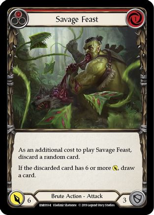 Savage Feast (Red) [RNR010-R] (Rhinar Hero Deck)  1st Edition Normal-1