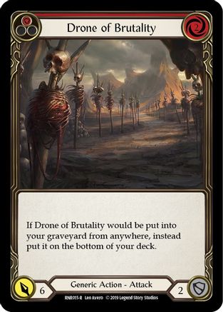 Drone of Brutality (Red) [RNR015-R] (Rhinar Hero Deck)  1st Edition Normal-1