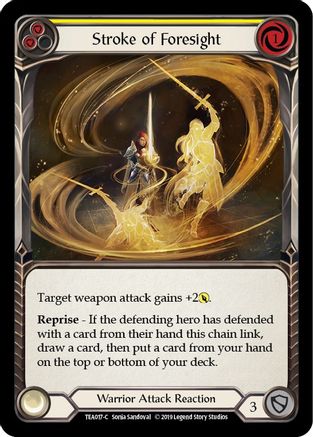 Stroke of Foresight (Yellow) [TEA017-C] (Dorinthea Hero Deck)  1st Edition Normal-1