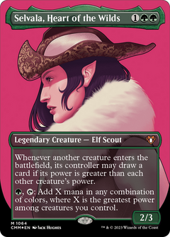 Selvala, Heart of the Wilds (Borderless Textured Foil Frame Break) [Commander Masters]-1