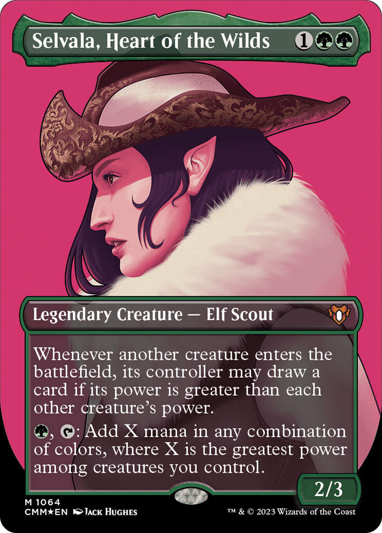 Selvala, Heart of the Wilds (Borderless Textured Foil Frame Break) [Commander Masters]-1