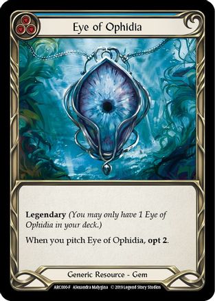 Eye of Ophidia [ARC000-F] (Arcane Rising)  1st Edition Cold Foil-1