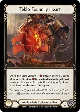 Teklo Foundry Heart [ARC004-L] (Arcane Rising)  1st Edition Cold Foil-1