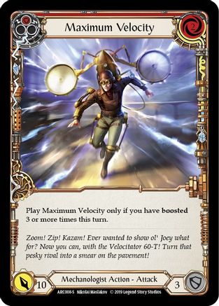 Maximum Velocity [ARC008-S] (Arcane Rising)  1st Edition Normal-1