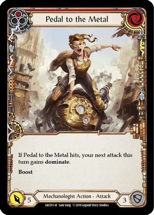 Pedal to the Metal (Red) [ARC011-R] (Arcane Rising)  1st Edition Normal-1