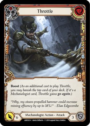 Throttle (Red) [ARC023-C] (Arcane Rising)  1st Edition Rainbow Foil-1