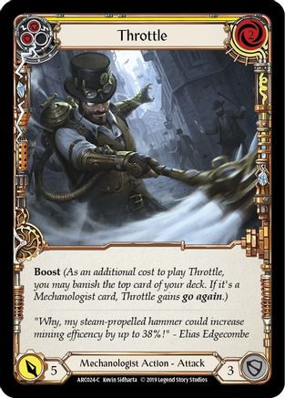 Throttle (Yellow) [U-ARC024] (Arcane Rising Unlimited)  Unlimited Rainbow Foil-1