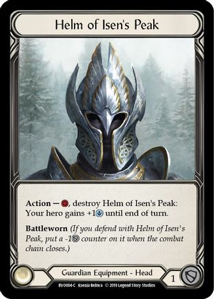 Helm of Isen's Peak [BVO004-C] (Bravo Hero Deck)  1st Edition Normal-1