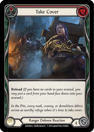 Take Cover (Red) [ARC048-R] (Arcane Rising)  1st Edition Normal-1