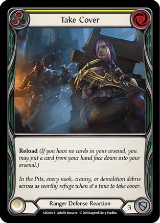 Take Cover (Yellow) [U-ARC049] (Arcane Rising Unlimited)  Unlimited Rainbow Foil-1