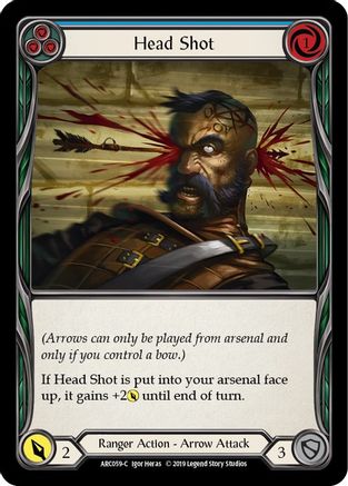 Head Shot (Blue) [U-ARC059] (Arcane Rising Unlimited)  Unlimited Rainbow Foil