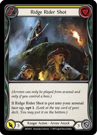 Ridge Rider Shot (Yellow) [U-ARC064] (Arcane Rising Unlimited)  Unlimited Rainbow Foil-1