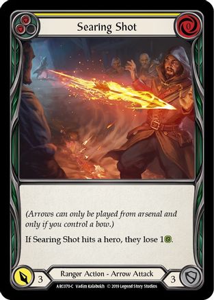 Searing Shot (Yellow) [ARC070-C] (Arcane Rising)  1st Edition Rainbow Foil-1