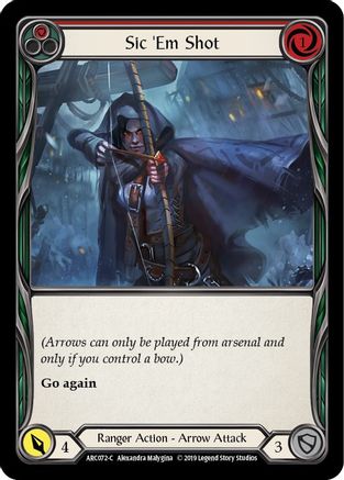 Sic 'Em Shot (Red) [ARC072-C] (Arcane Rising)  1st Edition Rainbow Foil-1