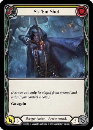 Sic 'Em Shot (Yellow) [U-ARC073] (Arcane Rising Unlimited)  Unlimited Normal-1