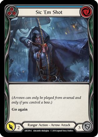 Sic 'Em Shot (Blue) [U-ARC074] (Arcane Rising Unlimited)  Unlimited Rainbow Foil-1