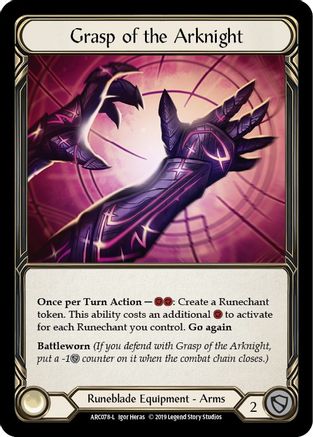 Grasp of the Arknight [U-ARC078] (Arcane Rising Unlimited)  Unlimited Rainbow Foil-1