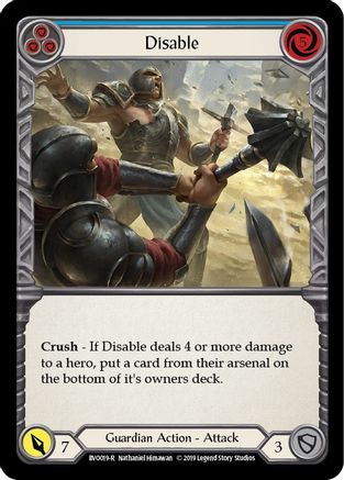 Disable (Blue) [BVO019-R] (Bravo Hero Deck)  1st Edition Normal-1