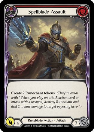 Spellblade Assault (Red) [ARC085-R] (Arcane Rising)  1st Edition Normal-1
