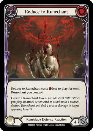 Reduce to Runechant (Red) [ARC088-R] (Arcane Rising)  1st Edition Rainbow Foil-1