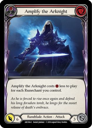 Amplify the Arknight (Red) [ARC094-C] (Arcane Rising)  1st Edition Normal-1