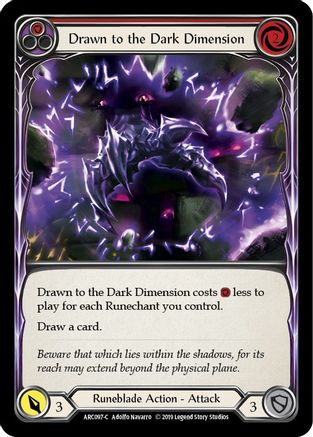 Drawn to the Dark Dimension (Red) [ARC097-C] (Arcane Rising)  1st Edition Rainbow Foil-1