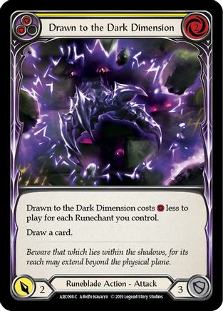 Drawn to the Dark Dimension (Yellow) [ARC098-C] (Arcane Rising)  1st Edition Normal-1