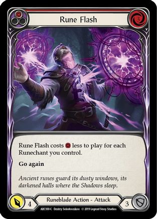 Rune Flash (Red) [ARC100-C] (Arcane Rising)  1st Edition Normal-1