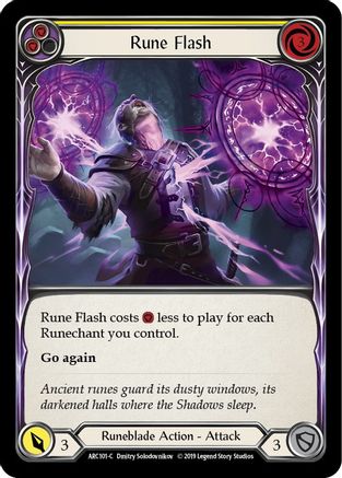 Rune Flash (Yellow) [ARC101-C] (Arcane Rising)  1st Edition Normal-1