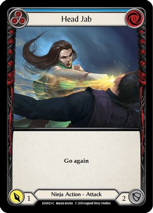 Head Jab (Blue) [KSU023-C] (Katsu Hero Deck)  1st Edition Normal-1