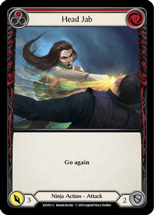 Head Jab (Red) [KSU011-C] (Katsu Hero Deck)  1st Edition Normal-1