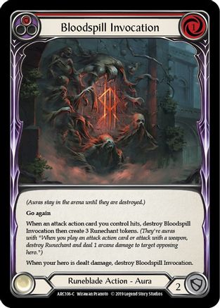 Bloodspill Invocation (Red) [ARC106-C] (Arcane Rising)  1st Edition Rainbow Foil-1