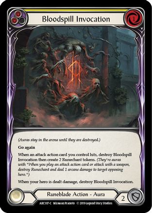 Bloodspill Invocation (Yellow) [U-ARC107] (Arcane Rising Unlimited)  Unlimited Normal-1