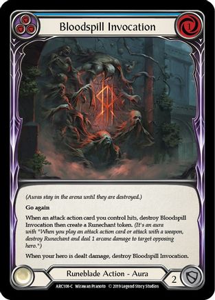 Bloodspill Invocation (Blue) [U-ARC108] (Arcane Rising Unlimited)  Unlimited Rainbow Foil