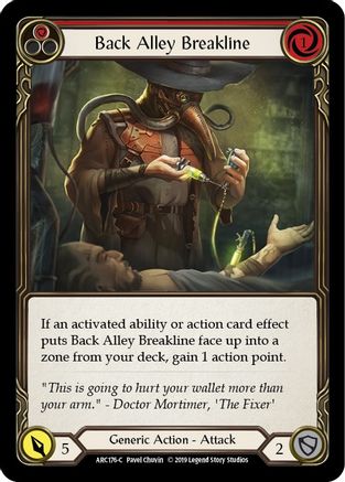Back Alley Breakline (Red) [U-ARC176] (Arcane Rising Unlimited)  Unlimited Rainbow Foil-1
