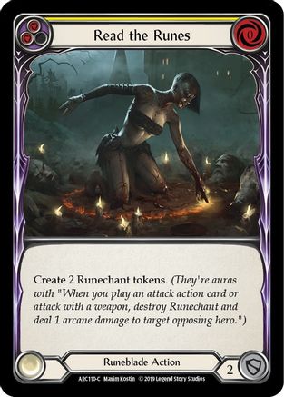 Read the Runes (Yellow) [ARC110-C] (Arcane Rising)  1st Edition Rainbow Foil-1