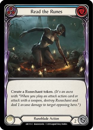 Read the Runes (Blue) [U-ARC111] (Arcane Rising Unlimited)  Unlimited Normal