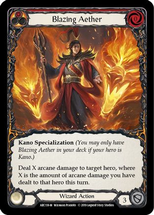 Blazing Aether [U-ARC118] (Arcane Rising Unlimited)  Unlimited Rainbow Foil-1
