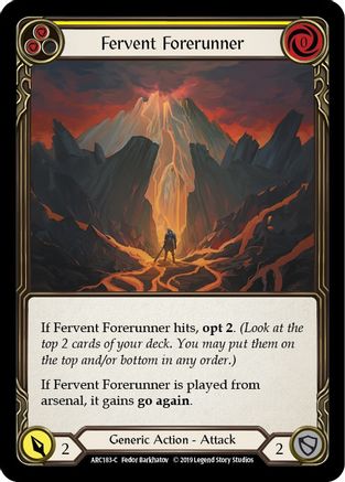 Fervent Forerunner (Yellow) [ARC183-C] (Arcane Rising)  1st Edition Rainbow Foil-1