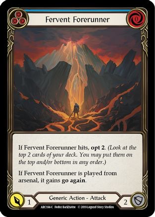 Fervent Forerunner (Blue) [U-ARC184] (Arcane Rising Unlimited)  Unlimited Normal-1
