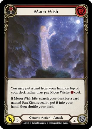 Moon Wish (Red) [ARC185-C] (Arcane Rising)  1st Edition Rainbow Foil-1