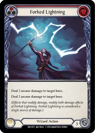 Forked Lightning [ARC120-S] (Arcane Rising)  1st Edition Normal-1