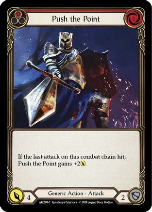 Push the Point (Red) [ARC188-C] (Arcane Rising)  1st Edition Rainbow Foil-1